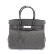 Hermès Vintage Pre-owned Laeder handvskor Gray, Dam