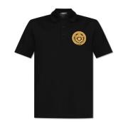 Versace Polo med broderad logotyp Black, Herr