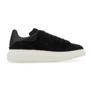 Alexander McQueen Svarta Lädersneakers med Klack Black, Herr