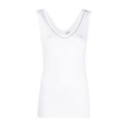 Brunello Cucinelli Sleeveless Tops White, Dam