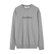 JW Anderson Grå Logotröja Gray, Herr