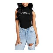 Guess Räfflad Misti Topp - Svart Black, Dam