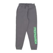 Propaganda Vertikala Logo Sweatpants Fleece Tracksuit Gray, Herr