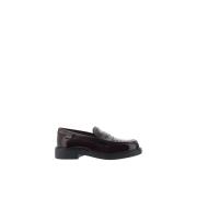 Tod's Lackläder Loafers med Blockklack Brown, Dam