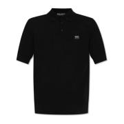 Dolce & Gabbana Polo med applikation med ingraverad logotyp Black, Her...