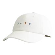 Olaf Hussein Broderad Twillkeps Off White White, Herr