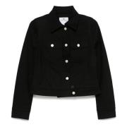 Courrèges Klassisk Denim Truckerjacka Black, Dam