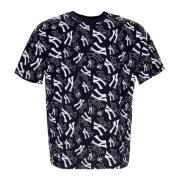 New Era Yankees All Over Print Tee Svart/Vit Black, Herr