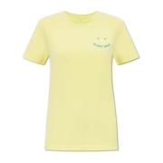 PS By Paul Smith T-shirt med broderad logotyp Yellow, Dam