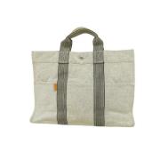 Hermès Vintage Pre-owned Canvas handvskor Gray, Dam