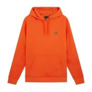 Lyle & Scott Bomullstickat och Hoodie Sweatshirt Orange, Herr