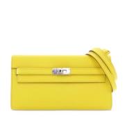 Hermès Vintage Pre-owned Laeder crossbodyvskor Yellow, Dam