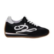 Guess Svarta Avslappnade Läder Sneakers Kvinnor Black, Dam