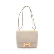 Hermès Vintage Pre-owned Tyg axelremsvskor Beige, Dam