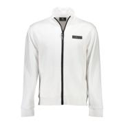 Plein Sport Vit Sweatshirt med Dragkedja och Kontrastdetaljer White, H...