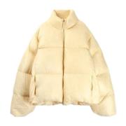 Jil Sander Quiltad Dunjacka med Dold Huva Yellow, Herr