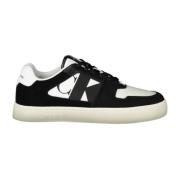 Calvin Klein Sportiga vita sneakers med svarta detaljer Black, Herr