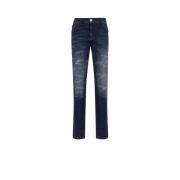 Roberto Cavalli Slim-Leg Jeans med Tvättad Finish Blue, Herr