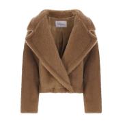 Max Mara Brun Teddy Cropped Kappa Brown, Dam