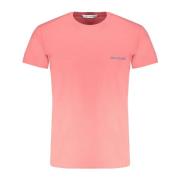 Trussardi Kortärmad Logotyp Tryck T-shirt Män Pink, Herr