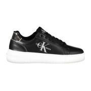 Calvin Klein Sportiga Svarta Sneakers med Kontrastdetaljer Black, Dam