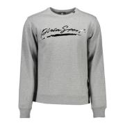 Plein Sport Grå Långärmad Sweatshirt med Tryck Gray, Herr