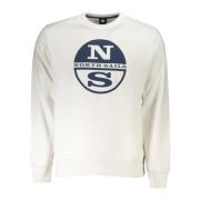 North Sails Vit Sweatshirt med Långärmad Tryck White, Herr