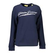 Plein Sport Blå Långärmad Sweatshirt med Kontrastdetaljer Blue, Dam