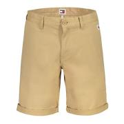 Tommy Hilfiger Beige Herr Shorts Slim Fit Broderad Beige, Herr