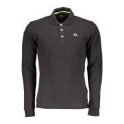 La Martina Långärmad Slim Fit Polo Skjorta Black, Herr