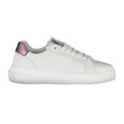 Calvin Klein Sportiga vita sneakers med kontrastdetaljer White, Dam