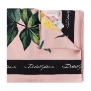 Dolce & Gabbana Sidenscarf med blommotiv Multicolor, Dam