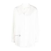 MM6 Maison Margiela Vit Skjorta med Scallop-Kant White, Dam