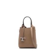 Tod's Taupe Axelväska med Handtag Brown, Dam