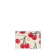 Coach Texturerad Lam Card Case - Beige Multicolor, Dam