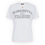 Elisabetta Franchi Stilig T-shirt med Maglia Detalj White, Dam