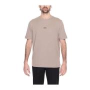 Hugo Boss Stretch Bomull T-shirt Herr Kollektion Brown, Herr