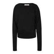 Jucca Scoop Neck Top Black, Dam