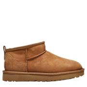 UGG Brun Läder Mini Klassiska Stövlar Brown, Dam