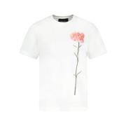 Simone Rocha Vit Carnation Grafisk Jersey T-shirt White, Dam