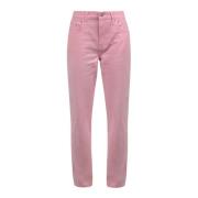 Moschino Denim bomullsbyxor med hjärtficka Pink, Dam