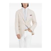 Brunello Cucinelli Vit Fickskjorta Ss25 White, Herr