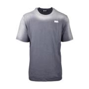 Diesel Grå Crew Neck Bomull T-shirt Gray, Herr