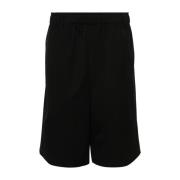 Jacquemus Svarta ulltwillrandiga Bermuda-shorts Black, Herr