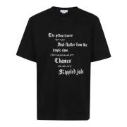 Alexander McQueen Svart T-shirt med kontrasttryck Black, Herr