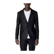 Antony Morato Svart Linne Kostymjacka Kollektion Black, Herr