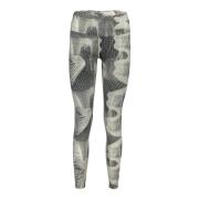 Fila Svarta Leggings med Reflekterande Tryck Multicolor, Dam