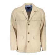 Gant Sportig Beige Jacka Långa ärmar Fickor Beige, Herr