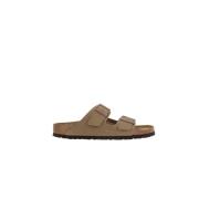 Birkenstock Tobak Platta Sandaler Soft Footbed Brown, Herr