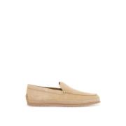 Tod's Beige Vävda Läder Slip-On Loafers Beige, Herr